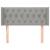 Tăblie de pat cu aripioare gri deschis 93x16x78/88 cm textil GartenMobel Dekor