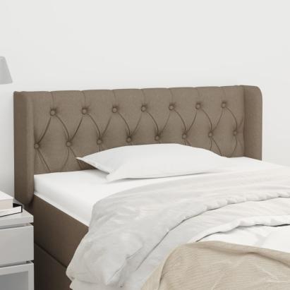 Tăblie de pat cu aripioare gri taupe 93x16x78/88 cm textil GartenMobel Dekor