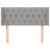 Tăblie de pat cu aripioare gri deschis 103x16x78/88 cm textil GartenMobel Dekor