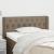 Tăblie de pat cu aripioare gri taupe 103x16x78/88 cm textil GartenMobel Dekor