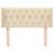 Tăblie de pat cu aripioare crem 103x16x78/88 cm textil GartenMobel Dekor