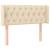 Tăblie de pat cu aripioare crem 103x16x78/88 cm textil GartenMobel Dekor