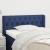 Tăblie de pat cu aripioare albastru 103x16x78/88 cm textil GartenMobel Dekor