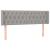 Tăblie de pat cu aripioare gri deschis 147x16x78/88 cm textil GartenMobel Dekor