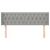 Tăblie de pat cu aripioare gri deschis 147x16x78/88 cm textil GartenMobel Dekor