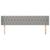 Tăblie de pat cu aripioare gri deschis 203x16x78/88 cm textil GartenMobel Dekor