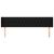 Tăblie de pat cu aripioare negru 203x16x78/88 cm textil GartenMobel Dekor