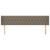 Tăblie de pat cu aripioare gri taupe 203x16x78/88 cm textil GartenMobel Dekor