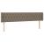 Tăblie de pat cu aripioare gri taupe 203x16x78/88 cm textil GartenMobel Dekor