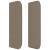 Tăblie de pat cu aripioare gri taupe 203x16x78/88 cm textil GartenMobel Dekor