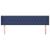 Tăblie de pat cu aripioare, albastru, 203x16x78/88 cm textil GartenMobel Dekor