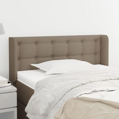 Tăblie de pat cu aripioare gri taupe 83x16x78/88 cm textil GartenMobel Dekor