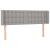 Tăblie de pat cu aripioare gri deschis 147x16x78/88 cm textil GartenMobel Dekor