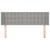 Tăblie de pat cu aripioare gri deschis 147x16x78/88 cm textil GartenMobel Dekor