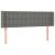 Tăblie de pat cu aripioare gri închis 147x16x78/88 cm textil GartenMobel Dekor
