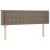 Tăblie de pat cu aripioare gri taupe 147x16x78/88 cm textil GartenMobel Dekor