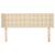 Tăblie de pat cu aripioare crem 147x16x78/88 cm textil GartenMobel Dekor