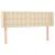 Tăblie de pat cu aripioare crem 147x16x78/88 cm textil GartenMobel Dekor