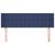 Tăblie de pat cu aripioare, albastru, 147x16x78/88 cm textil GartenMobel Dekor