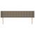 Tăblie de pat cu aripioare gri taupe 183x16x78/88 cm textil GartenMobel Dekor