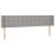 Tăblie de pat cu aripioare gri deschis 203x16x78/88 cm textil GartenMobel Dekor