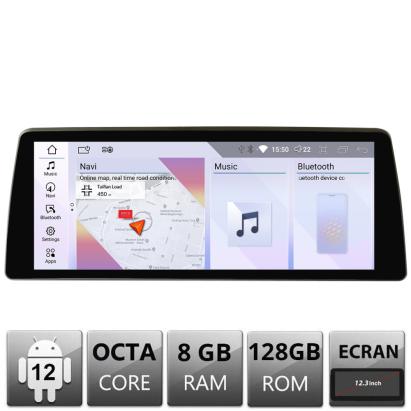 Navigatie dedicata BMW Seria 5 G30 EVO Android 12.3 inch, 8GB RAM, 128GB, 4G, BT