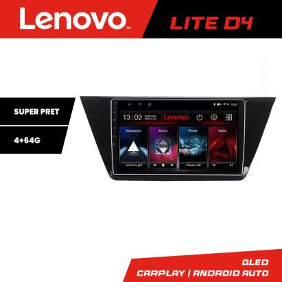 Navigatie Android Lenovo Lite D4 pentru Volkswagen Touran 2016+ 4GB RAM 64GB