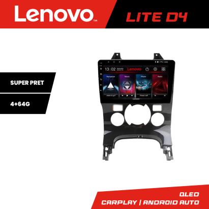 Navigație Android Lenovo Lite D4 pentru Peugeot 3008/2008/5008, 4+64 GB