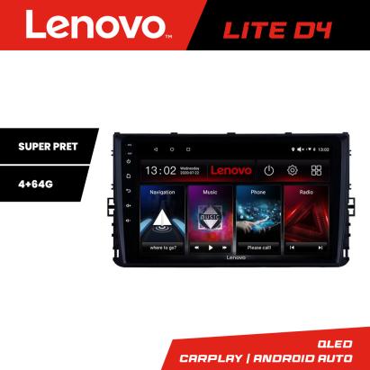 Navigație auto VW Lenovo Lite D4 4+64GB Android cu Waze, USB și Radio