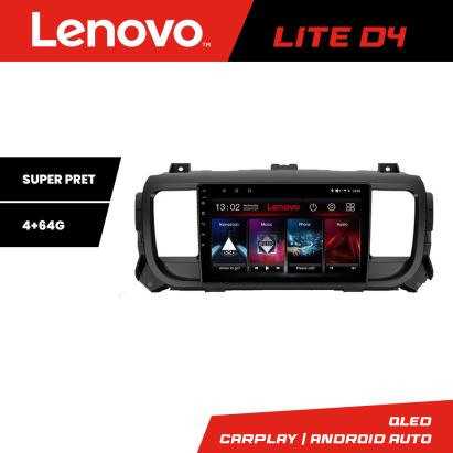 Navigație Android Lenovo 4+64 GB pentru Citroen Jumpy, Proace, Traveller