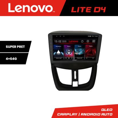 Navigație Android Lenovo 4+64 GB pentru Peugeot 207 cu Waze și USB