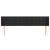Tăblie de pat cu aripioare negru 203x16x78/88 cm catifea GartenMobel Dekor