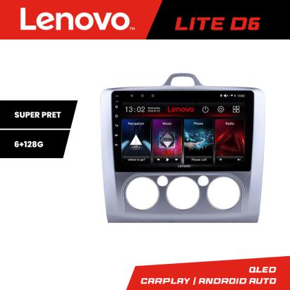 Navigație Ford Focus 2 pentru climă manuală, Android 6+128 GB, Lenovo