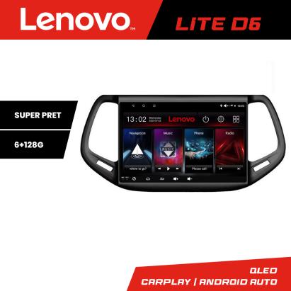 Navigație Android Jeep Compass 2017 Lenovo Lite D6, 8 core, 6GB RAM, 128GB