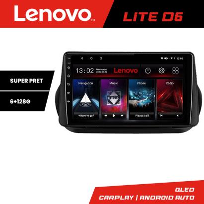 Navigație Android Lenovo 6+128GB pentru Peugeot Bipper, Citroen Nemo, Fiat Qubo