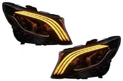 Faruri Full LED Mercedes V-Class Vito W447 (2014-2024) Negru Semnal Dinamic Performance AutoTuning