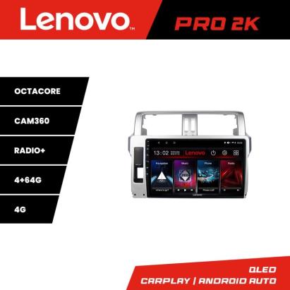 Navigatie Toyota Land Cruiser Prado J150 2014-2017 Lenovo QLED 2K 4GB+64GB