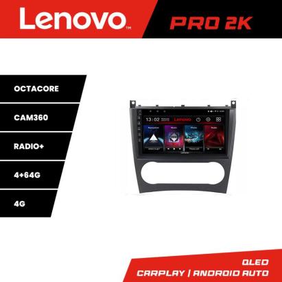 Navigație Android Mercedes Clasa C W203 facelift Lenovo QLED 2K 4GB+64GB
