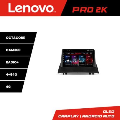 Navigație Renault Megane 2 Lenovo QLED 2K, 8 Core, 4+64GB, Android