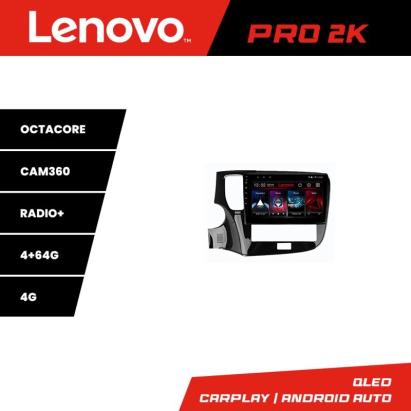 Navigație Android Lenovo QLED 2K 4+64GB pentru Mitsubishi Outlander 2020+