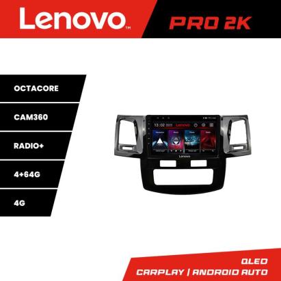 Navigație Toyota Hilux 2008-2014 Lenovo Pro 2K QLED 4GB+64GB cu 360