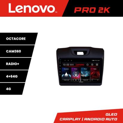 Navigatie Lenovo QLED 2K 4+64GB pentru Isuzu D-Max, Android, 360
