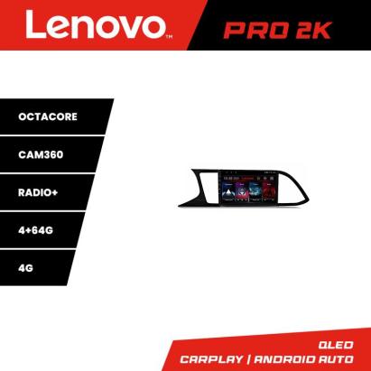 Navigație Seat Leon MIB Lenovo Pro 2K QLED 4+64GB Android cu 360