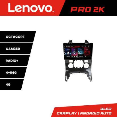 Navigație Android Lenovo QLED 2K 4+64GB 360 pentru Peugeot 3008
