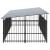 Padoc pentru câini de exterior cu acoperiș, 7,51 m², oțel GartenMobel Dekor