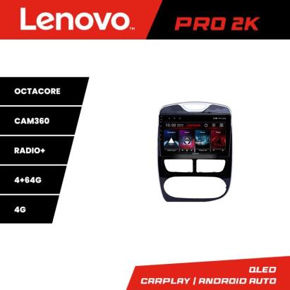 Navigație Renault Clio 4 Lenovo QLED 2K, 8 nuclee, 4GB+64GB, 360