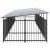 Padoc pentru câini de exterior cu acoperiș, 13,14 m², oțel GartenMobel Dekor