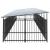 Padoc pentru câini de exterior cu acoperiș, 18,77 m², oțel GartenMobel Dekor