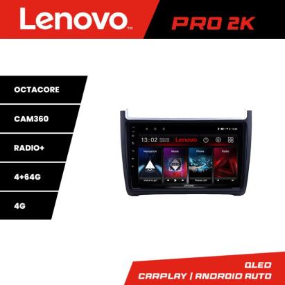 Navigație VW Polo 2014+ Lenovo QLED 2K Android 4+64GB cu Waze și 360