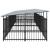 Padoc pentru câini de exterior cu acoperiș, 15,02 m², oțel GartenMobel Dekor